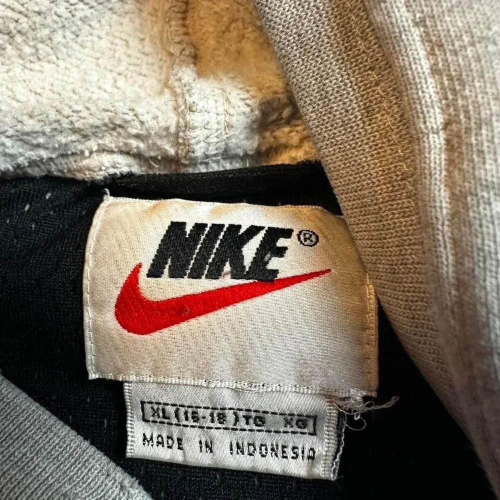 Vintage 90s Nike white tag grey sportswear hoodie‎ size women's XL